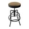 Holland Bar Stool Co Adjustable Stool, Black Wrinkle, Canter Sand Seat 910BW013 - alternate 1